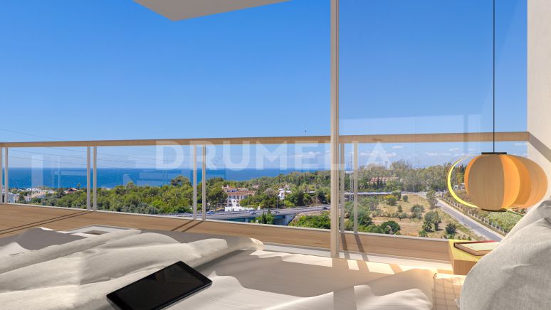 Impressionnante nouvelle maison de ville moderne de luxe avec vue sur la mer, Marbella