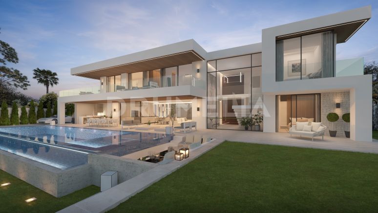Preciosa villa moderna situada cerca de la playa y del campo de golf en Guadalmina Baja