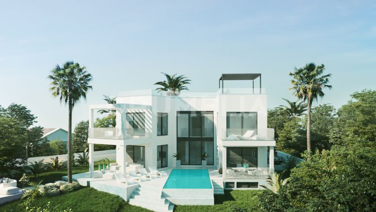 Nieuwe schitterende moderne villa in het charmante Marbesa aan het strand, Marbella Oost