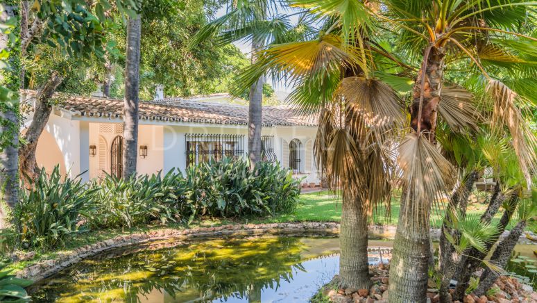 Charmante Luxus-Villa mit See, Pool und Cottage in Nagueles, Goldene Meile