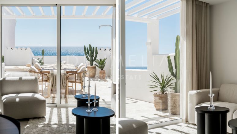 Appartement exclusif de type penthouse avec terrasse panoramique et vue imprenable sur la Méditerranée à Puerto Banús