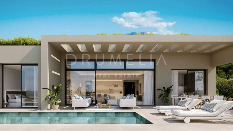 Gloednieuwe luxe villa met uitzicht en moderne esthetiek in Benahavis (project)