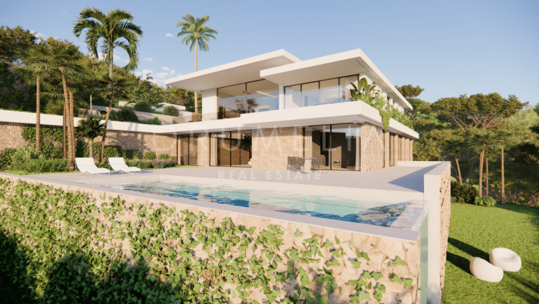 Sofisticada villa de estilo contemporáneo a estrenar con vistas al mar y a la montaña en La Quinta, Benahavís