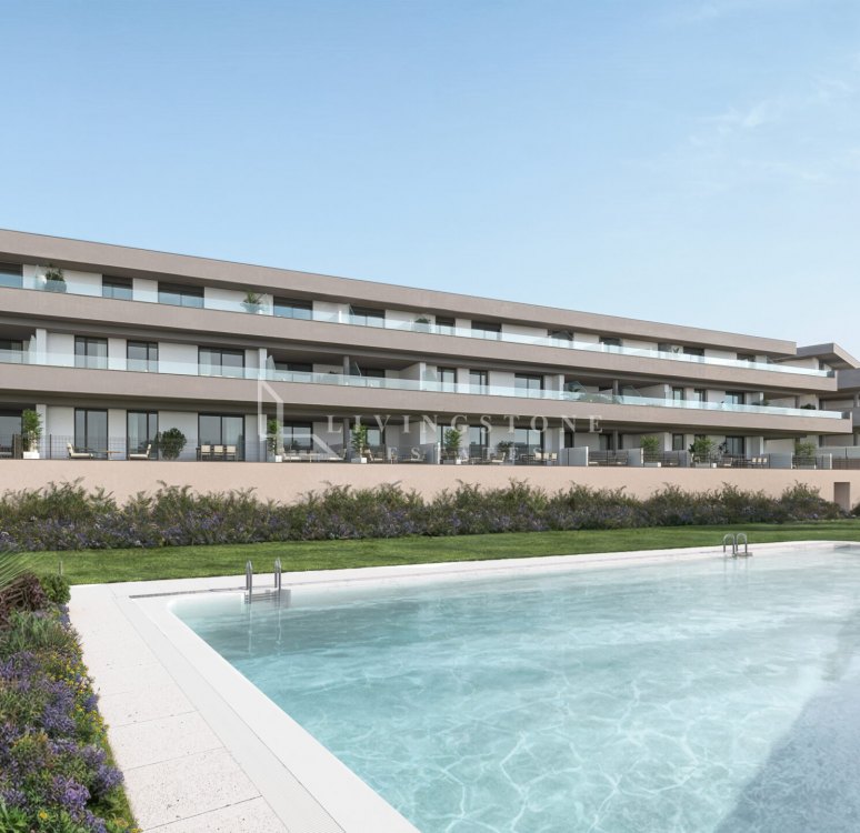 Contemporary homes next to the golf course in Estepona.