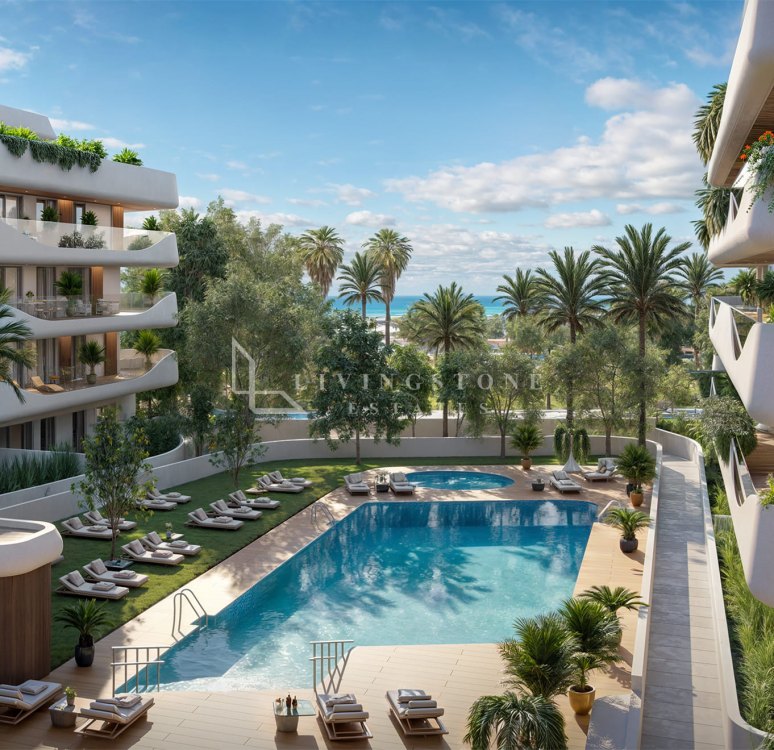 Welcome to a new and exclusive apartment complex situated just minutes from the Mediterranean shoreline.