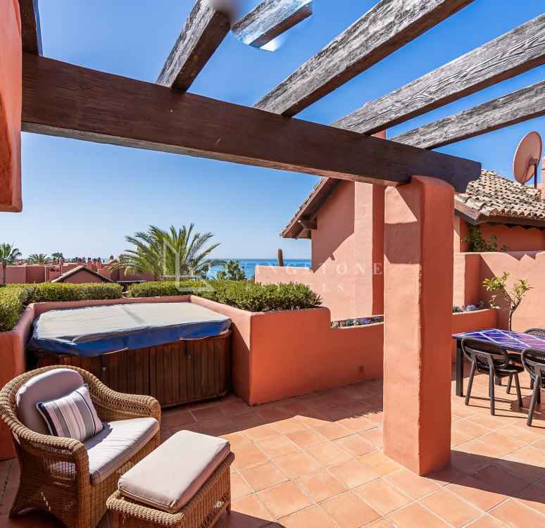 Exquisite Beachfront Duplex Penthouse in Torre Bermeja, Estepona