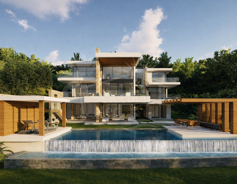 Exclusive plot with project and approved work license with sea views.