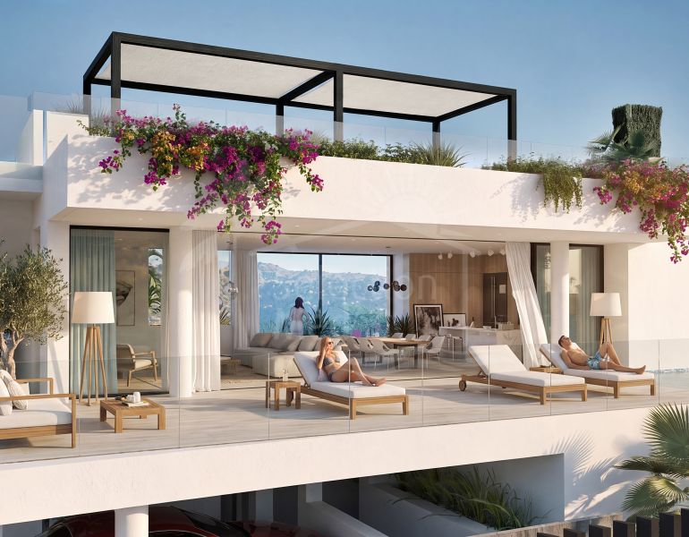 Proyecto de villa contemporánea con vistas panorámicas en Nueva Andalucía