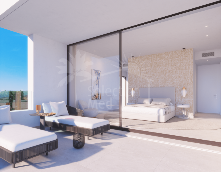 Nueva línea de lujo Estepona Golf Villa de 3 dormitorios, con opciones de sótano.