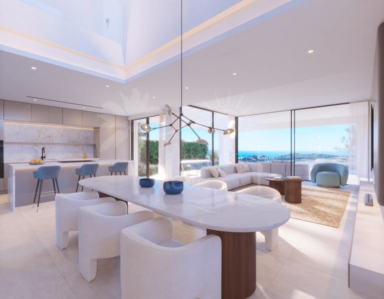 À Vendre - Nouveau luxe Frontline Estepona Golf Villa de 3 chambres, avec possibilité de sous-sol.