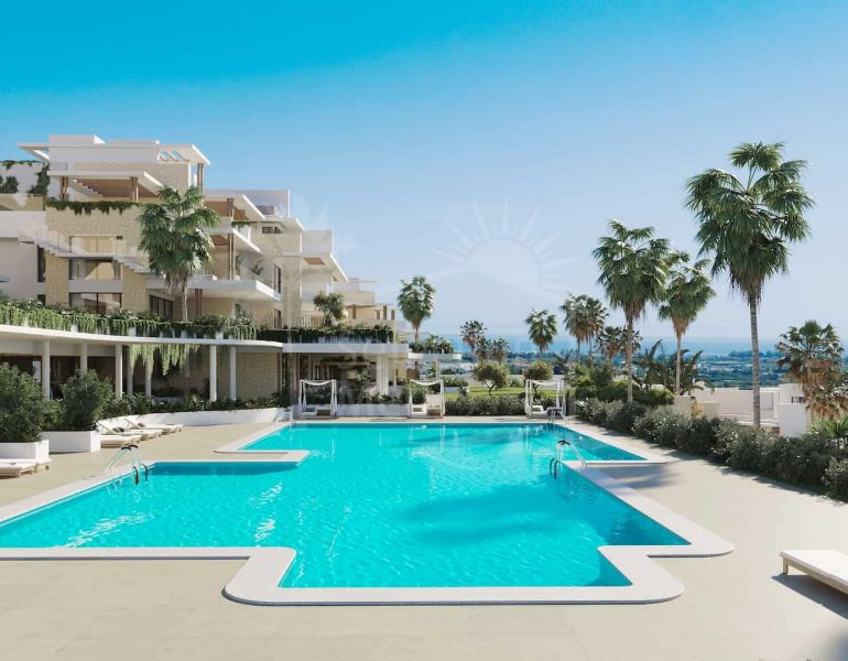 NEW ONTO THE MARKET – Luxury Off-Plan 3 Bedroom Garden Apartment Located in the New Golden Mile with Panoramic Views of the Mediterranean.