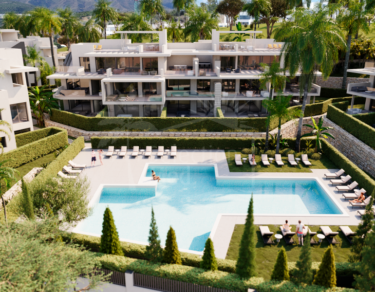 Luxurious Apartment in Estepona with Private Garden and Communal Pool