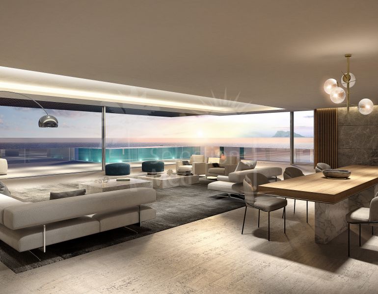 Impresionante Apartamento de Luxe en Primera línea Playa Ubicación En Estepona Costa del Sol.