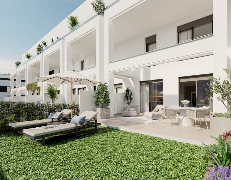 A Luxurious 3 Bedroom Ground Floor Apartment close to the Village of Cancelada, on Estepona's Coveted New Golden Mile.