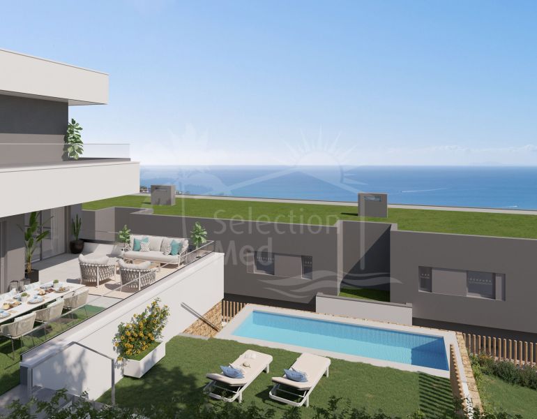 Luxury New 3 Bedroom Luxury Townhouse with Panoramic Sea Views to Gibraltar and Africa.