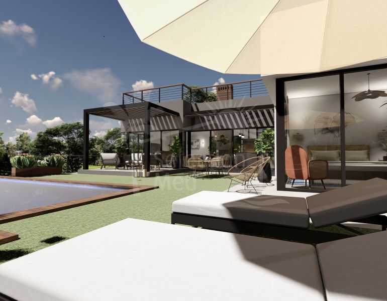 Nuevo Proyecto Villa de 3 dormitorios con vistas al golf y al mar en Valle Romano.