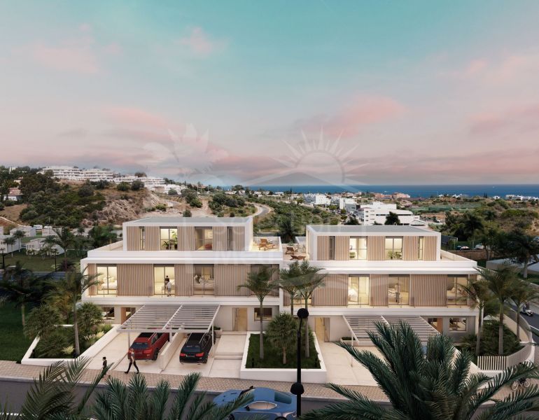 Stunning New Corner Villa contemporaine de 4 chambres avec vue imprenable sur Estepona Golf.