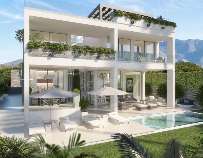 Stunning New Boutique Villa In Elevated Emplacement Sur Estepona Golf.