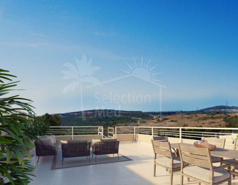 Spectacular New Golf Course Apartments with Panoramic Views in Estepona.