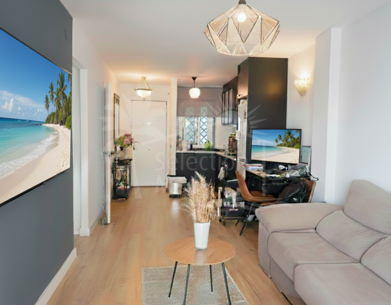 Bright south facing, recently renovated two bedroom apartment located in the beachside community of Artola Baja, Marbella