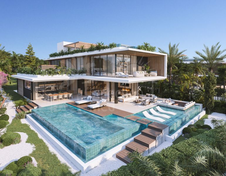 Exclusivo desarrollo de cinco villas de lujo en la zona de Camojan de la Milla de Oro de Marbella