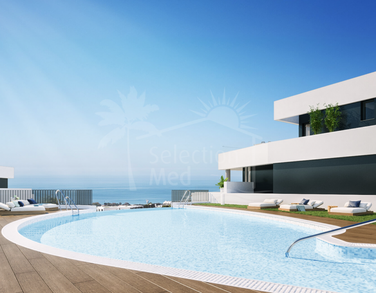 Apartamento de lujo de nueva construcción con vistas panorámicas al mar en Altos de Los Monteros – Marbella Este