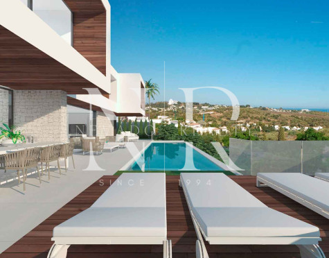 Projet de villa dans l'urbanisation de Los Flamingos Golf avec vue sur la mer à vendre