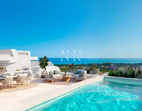 Golden Eight – Adosadas con vistas al mar en Artola Alta, Marbella en venta