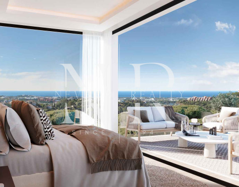 Villa à vendre en construction à Artola Alta avec vue sur la mer et le golf