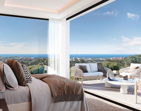Villa en venta en construcción en Artola Alta con vistas al mar y al golf
