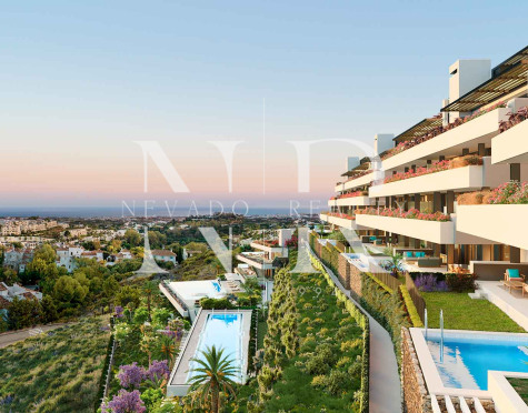 Apartamento en Benahavís de nueva construcción con vistas panorámicas en urbanización cerrada en venta
