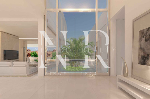 Projet de villa dans l'urbanisation de Los Flamingos Golf avec vue sur la mer à vendre