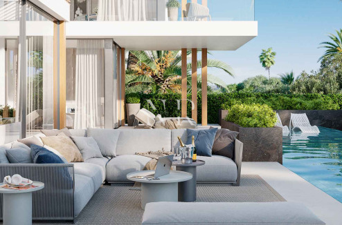 Villa à Nueva Andalucía en construction dans une communauté fermée à vendre