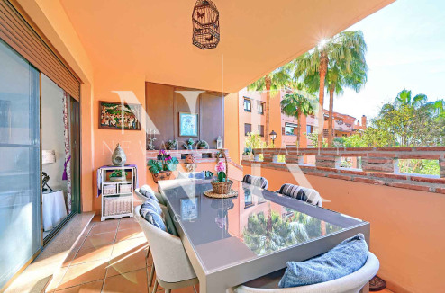 Appartement au rez-de-chaussée dans l'urbanisation Costa Nagueles III avec jardin privé à vendre