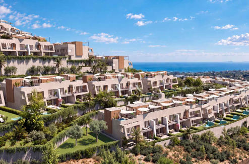 Adosado en venta en Serenity Hills Marbella, Elviria, con vistas al mar