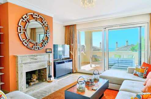Sea View Apartment for Sale in Condado de Sierra Blanca, Marbella