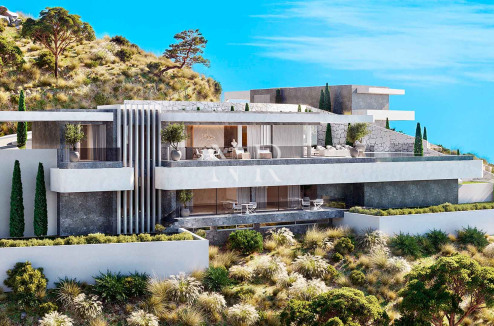 Villa en construction à El Real de la Quinta avec vue panoramique sur la mer, à vendre