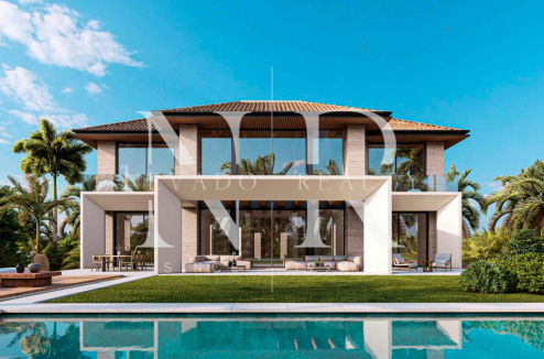 Villa en estructura para construir en La Alquería con vistas mar y golf en venta