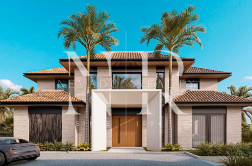 Villa en estructura para construir en La Alquería con vistas mar y golf en venta