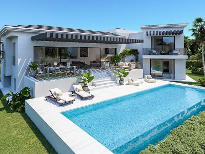 Villa moderna con vistas panorámicas al mar, Paraiso Alto