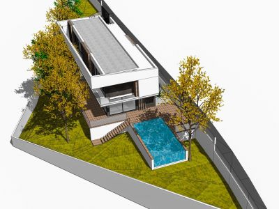 Plot with villa project bordering Sierra Blanca