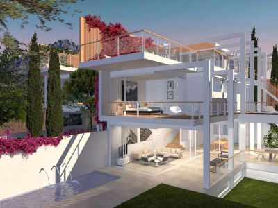 Fantástica villa nueva a estrenar con maravillosas vistas al mar en la zona de Valdeolletas, Marbella