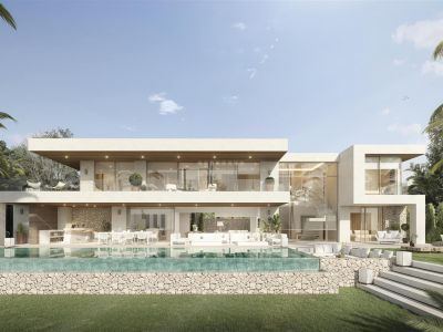Villa moderna sobre plano construida con las más altas especificaciones y acabados en una prestigiosa ubicación en Guadalmina Baja,