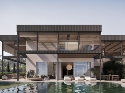 Lujosa villa de obra nueva en construcción en Cascada de Camoján, Milla de Oro de Marbella