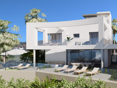 Lujosa casa adosada nueva a estrenar con bonitas vistas al mar en Riviera del Sol, Mijas Costa