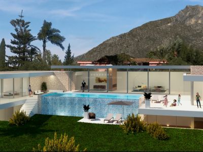 Urban plot of 3636 m2 near Sierra Blanca in the heart of Marbella's Golden Mile with a basic project to build 3 luxury villas