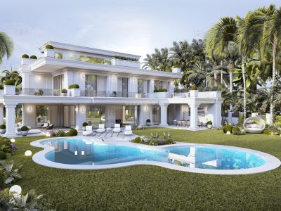 Espectacular villa recién construida con vistas al mar y en primera línea de golf con las mejores calidades en el Paraíso Alto.