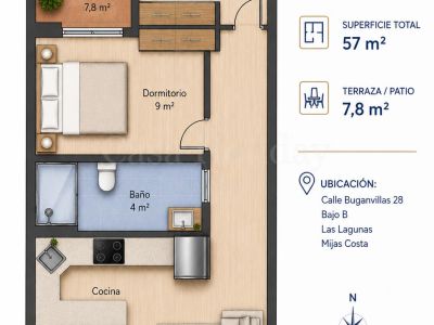 Apartamento Planta Baja en Las Lagunas, Mijas Costa