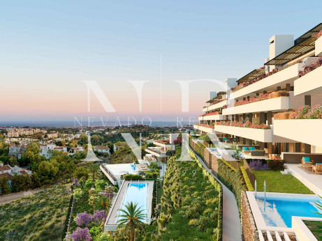 Appartement nouvellement construit à Benahavís avec vues panoramiques dans une communauté fermée à vendre