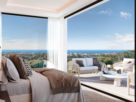 Villa à vendre en construction à Artola Alta avec vue sur la mer et le golf